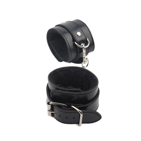 Obey Me Leather Hand Cuffs by Chisa - Cuffs And Restraints