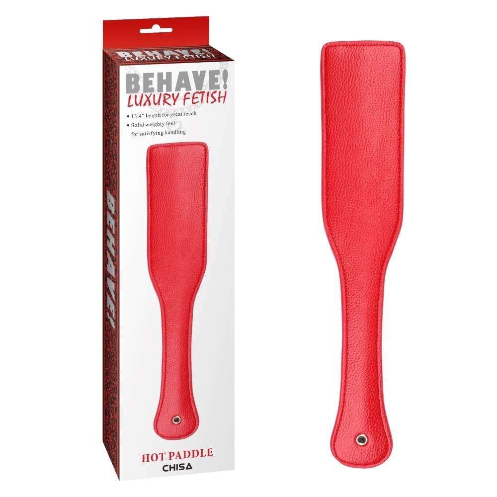 Behave Bondage Play Hot Paddle Red - Paddles And Slappers