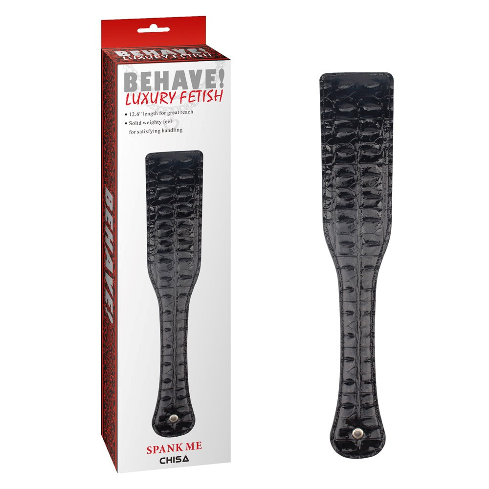 Behave Spank Me BDSM Play Paddle Black - Paddles And Slappers
