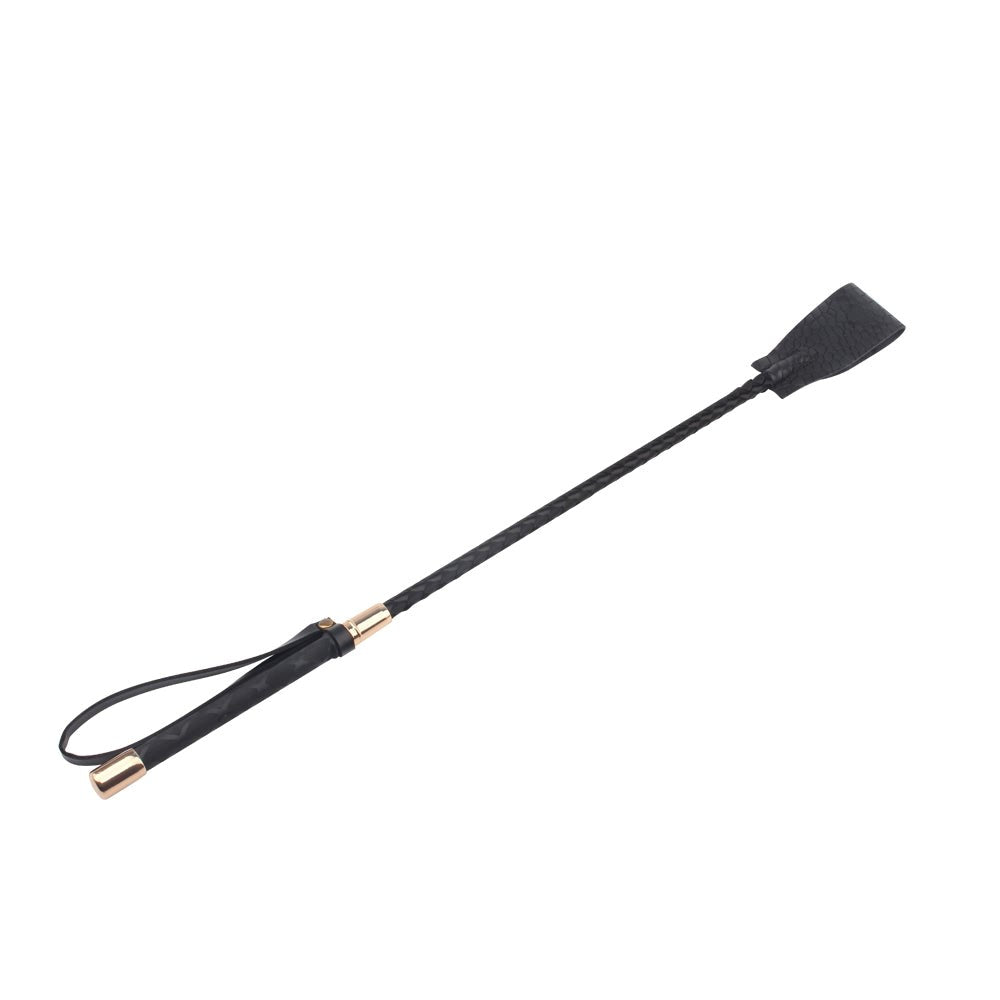 Behave Mischief Crop Super Soft Leather Tip Black - Whips And Crops