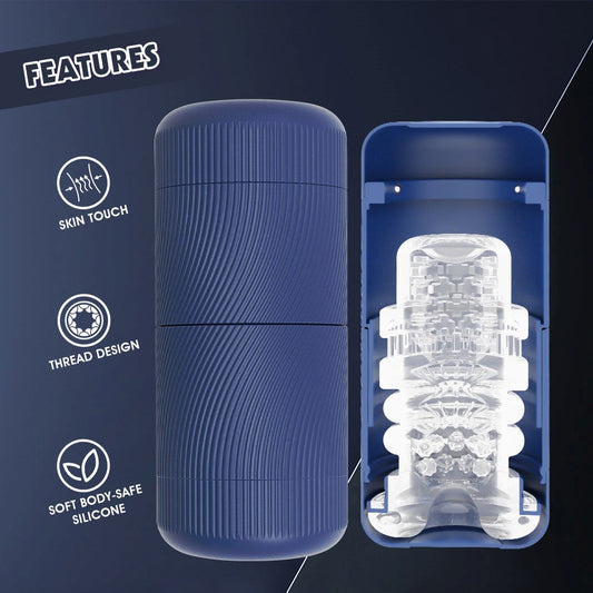 Lust Ripple Phantom Mens Masturbator Blue