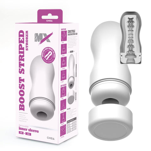 MX Boost Striped Super Soft Men's Stroker by Chisa - Masturbators and Strokers