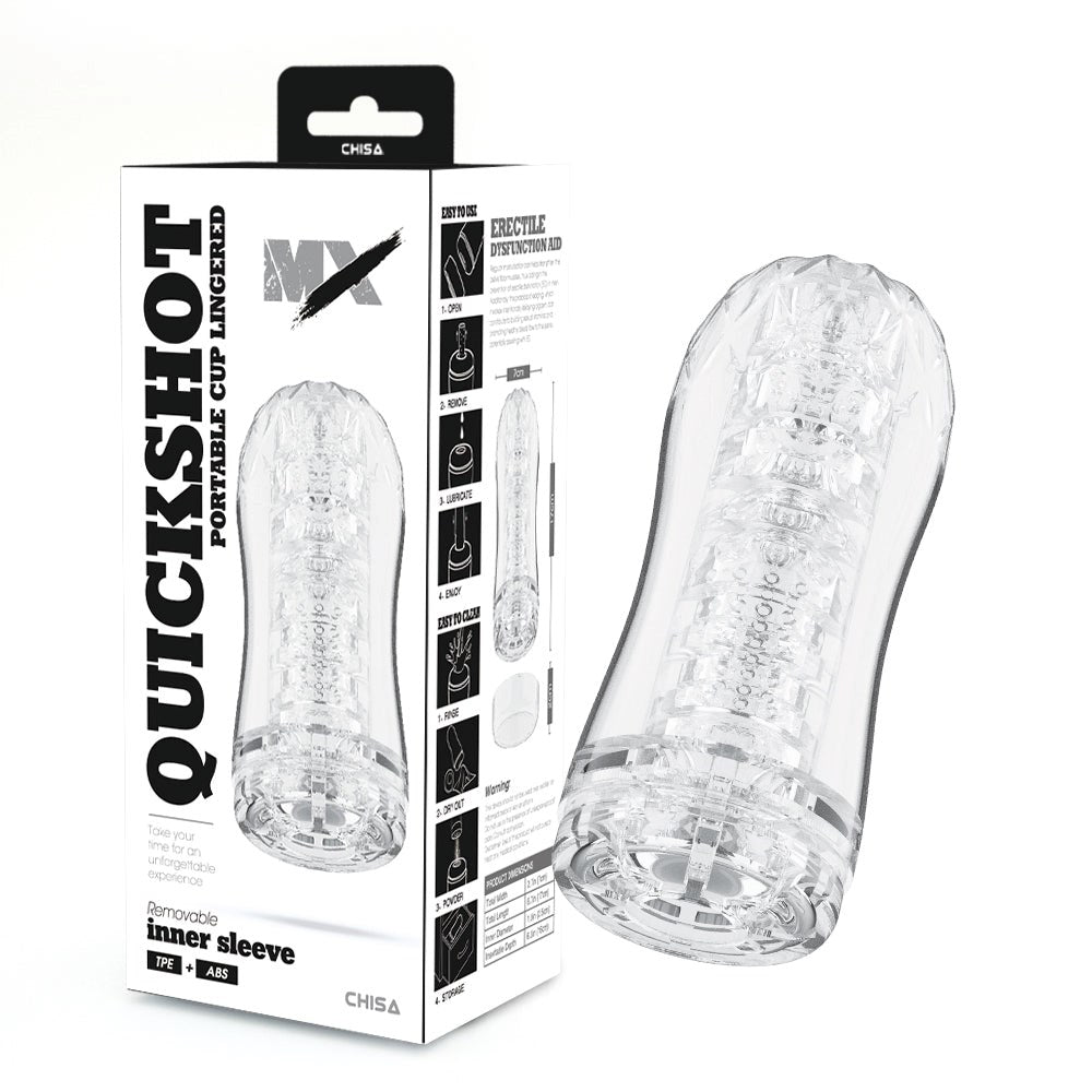 MX Quickshot Portable Cup Lingered Automatic Male Stroker - Masturbators and Strokers