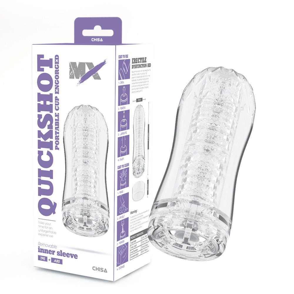 MX Quickshot Portable Cup Engorged Mens Pleasure Masturbator - Masturbators and Strokers