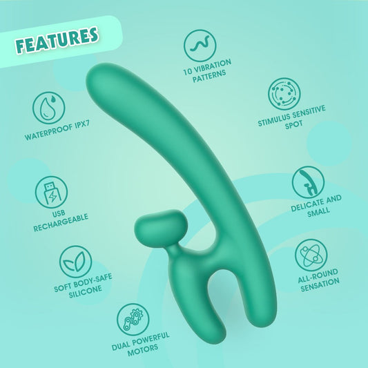 Lust Ripple Hriendyri Personal Adult Massager Teal