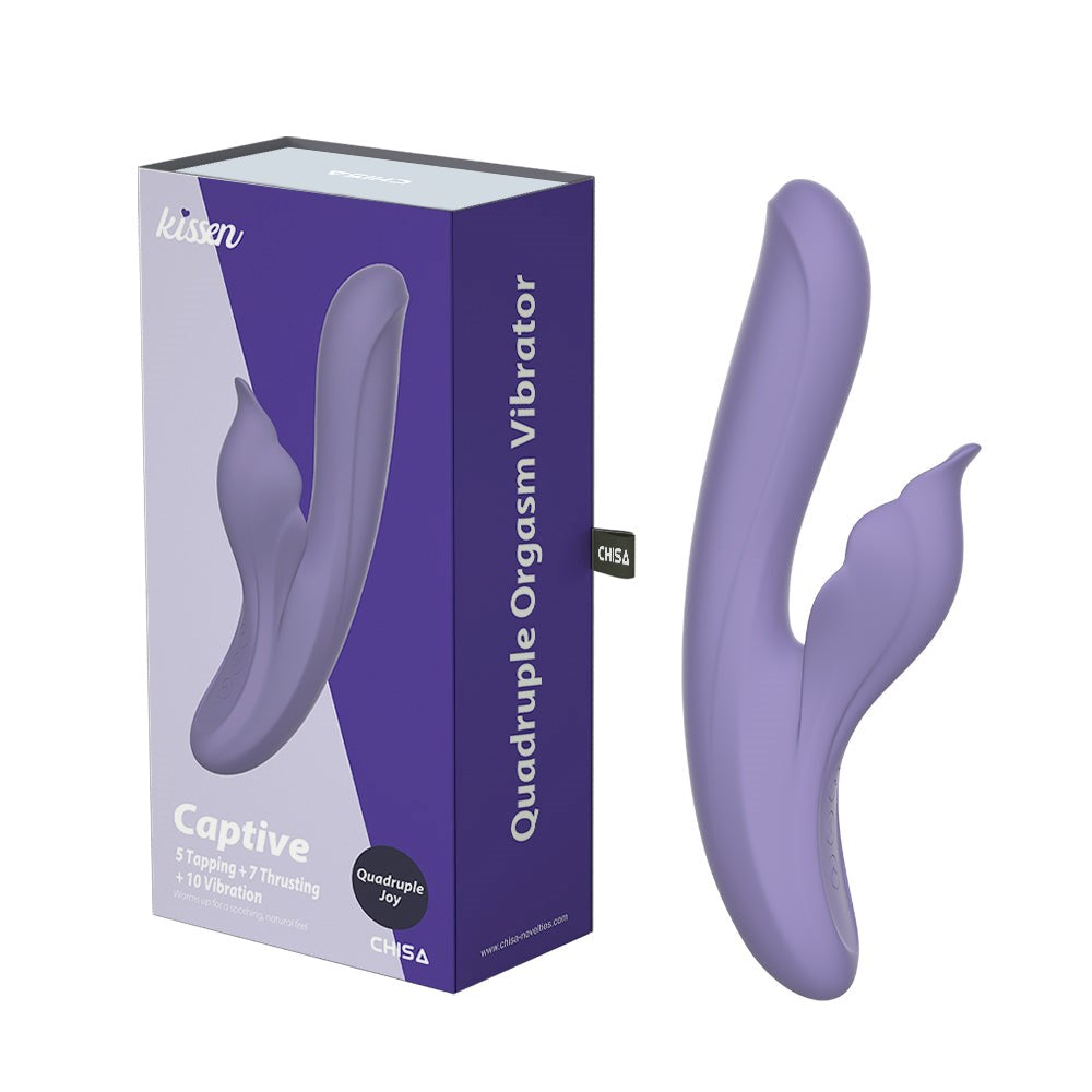 Kissen Captive Quadruple Orgasm Adult Massager Purple - Rabbit Vibrators