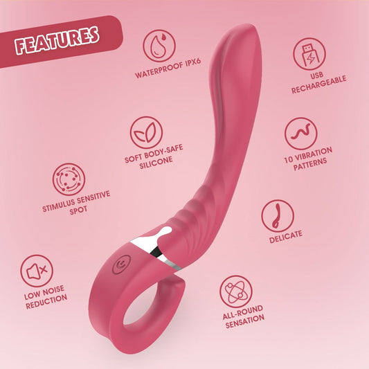 Lust Ripple Cavort 10 Function G Spot Vibrator Pink