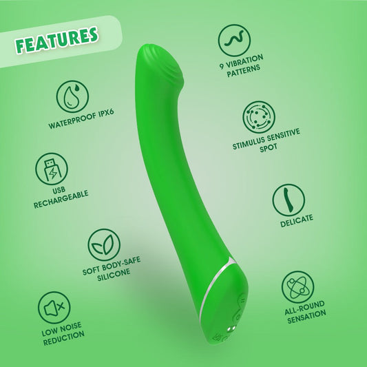 Lust Ripple Popple 9 Function G Spot Massager Green