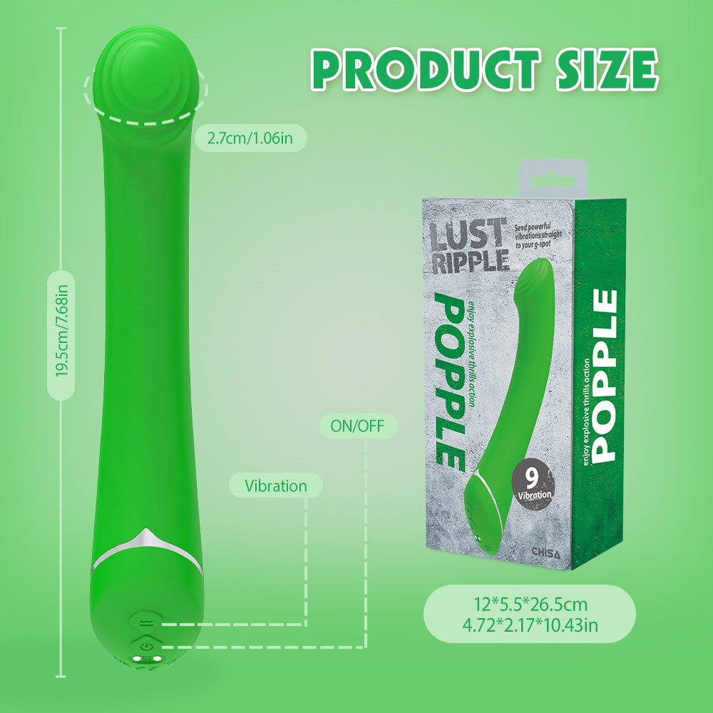 Lust Ripple Popple 9 Function G Spot Massager Green - G-Spot Vibrators