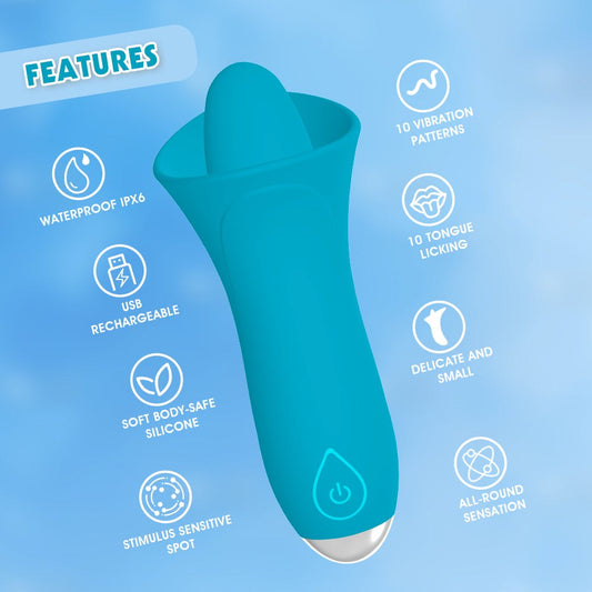 Lust Ripple Succubi 10 Function Clitoral Stimulator Blue