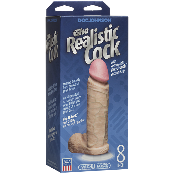 Doc Johnson The Realistic Cock ULTRASKYN 8 Inches Vanilla - Realistic Dildos
