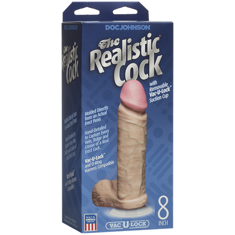 The Realistic Cock ULTRASKYN 8 Inches by Doc Johnson - Realistic Dildos