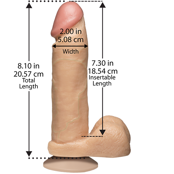 Doc Johnson The Realistic Cock ULTRASKYN 8 Inches Vanilla - Realistic Dildos