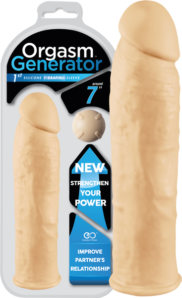 Excellent Power 7 Inches Orgasm Generator Penis Sleeve - Penis Sleeves and Extenders