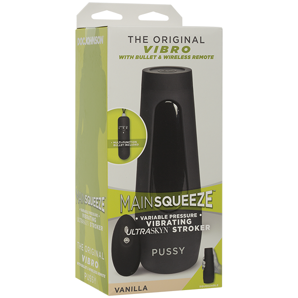 Main Squeeze The Original Vibro Pussy Masturbator With Bullet & Wireless Remote - Masturbators and Strokers