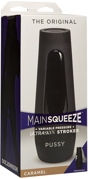 Main Squeeze The Original Pussy Variable Pleasure Ultraskyn Stroker Caramel - Masturbators and Strokers