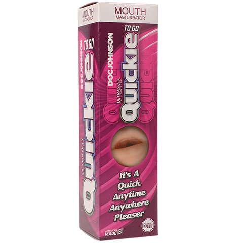 Quickies To Go Ultraskyn Mouth Stroker by Doc Johnson - Masturbators and Strokers