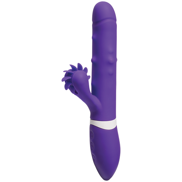 IVibe Iroll Multi Function Rabbit Vibrator With Rotating Tongue Purple - Rabbit Vibrators