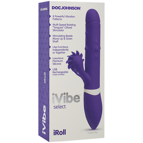 IVibe IRoll Multi Function Rabbit Vibrator by Doc Johnson - Rabbit Vibrators