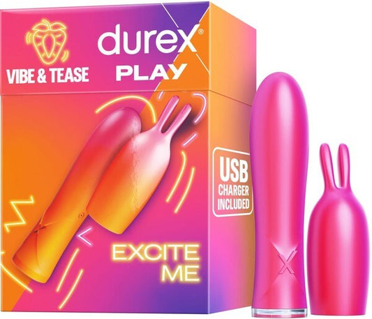 Play Vibe & Tease 2-in-1 Vibrator & Teaser Tip by Durex - G-Spot Vibrators