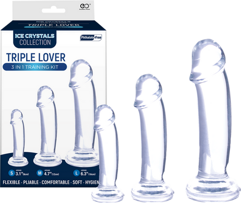 Triple Lover 3-in-1 Training Butt Plug Kit - Butt Plugs