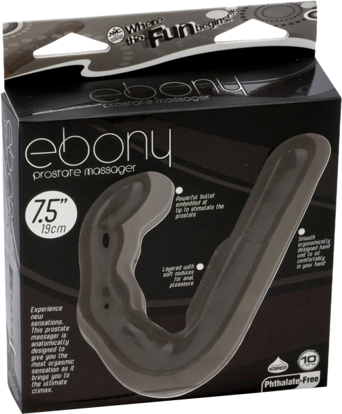 Excellent Power Ebony 10 Function Prostate Massager Black - Prostate Toys