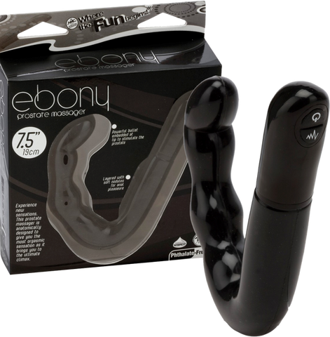 Excellent Power Ebony 10 Function Prostate Massager - Prostate Toys