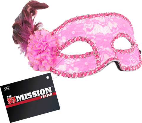 Sex Mission Feathered Masquerade BDSM Play Mask - Masks And Blindfolds