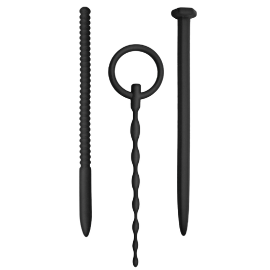 Knot Knot Nail Silicone Urethral Sounding Kit Black