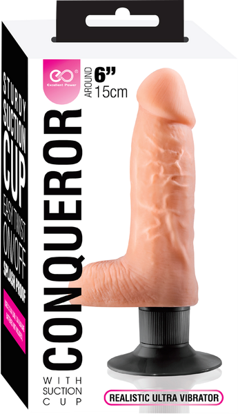 Excellent Power Conqueror Realistic Dildo 6 Inch Flesh - Realistic Dildos