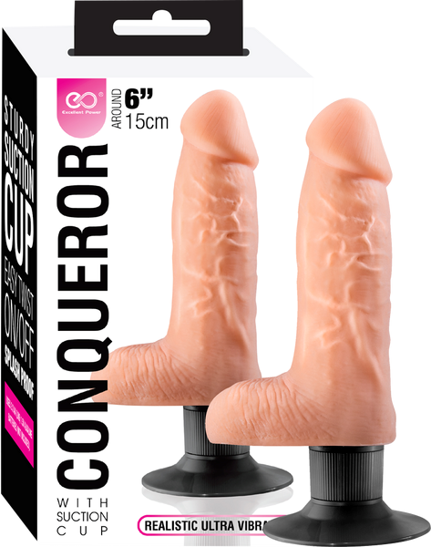 Excellent Power Conqueror Realistic Dildo 6 Inch Flesh - Realistic Dildos