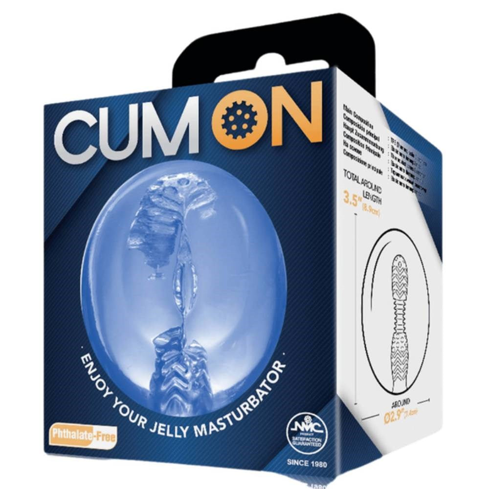Cum On Pocket Jelly Transparent Mens Masturbator 3.5 Inches - Masturbators and Strokers