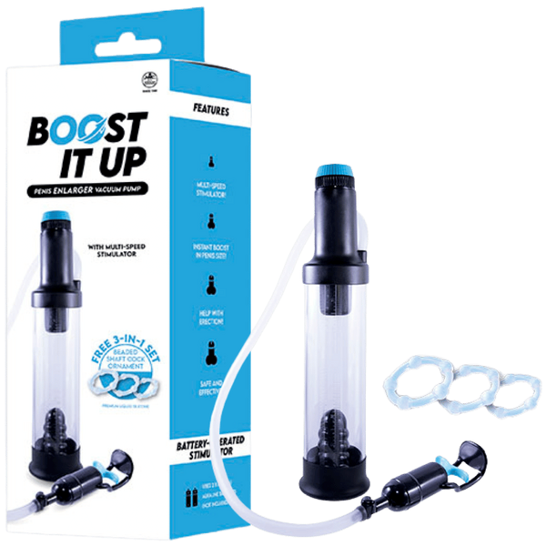 Boost It Up Multi Speed Mens Penis Enlarger Vacuum Pump - Penis Pumps And Stretchers
