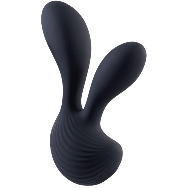 Deep Romance Dual Motors G Spot Silicone Vibrator Black - G-Spot Vibrators