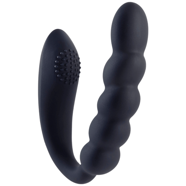 Deep Romance Bendable Dual Motors G Spot Silicone Massager Black - G-Spot Vibrators