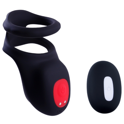 Giga Booster Cock & Scrotal Cock Ring With Clit Stimulator - Vibrating Cock Rings