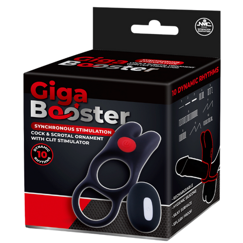 Giga Booster Vibrating Cock Scrotal Ring With Stimulator - Vibrating Cock Rings