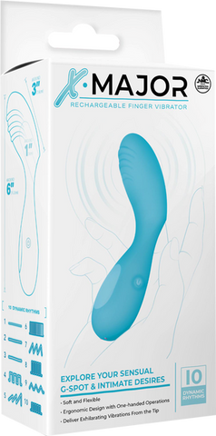 Rechargeable Finger Vibrator Blue by NANMA Corporation - Finger and Tongue Vibrators