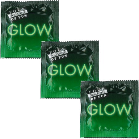 Four Seasons Glow N Dark Stretchy Condoms 144 Pack