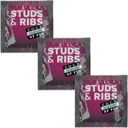 Four Seasons Studded & Ribbed Ultra Sensitive Condoms 144 Pack