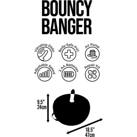 Bouncy Banger Inflatable Vibrating Dildo by Hott Products - Inflatable Dildos and Vibrators