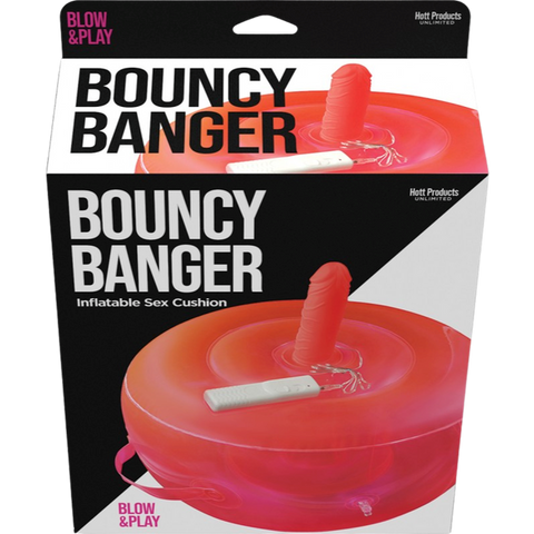 Bouncy Banger Inflatable Vibrating Dildo by Hott Products - Inflatable Dildos and Vibrators