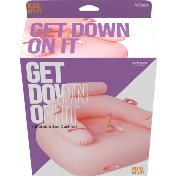 Get Down On It Inflatable Vibrating Dildo by Hott Products - Vibrating Dildos
