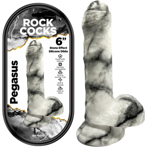 Pegasus 6" Textured Dildo by Hott Products - Realistic Dildos