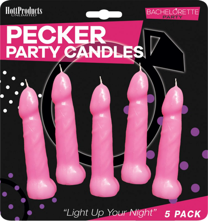 Bachelorette Pecker Party Candle 5 Pack by Hott Products - Party Gifts and Novelties
