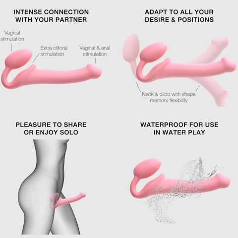 Bendable Strap-On Flexible Dildo by Strap-on-me - Strap On Sextoys