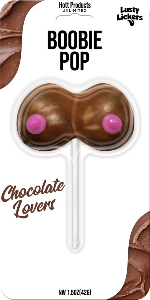 Hott Products Lusty Lickers Boobie Shaped Edible Pop Candy - Party Gifts and Novelties