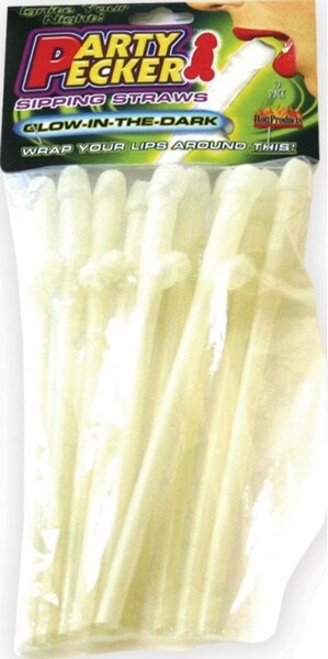Party Pecker Sipping Penis Shape Straws by Hott Products - Party Gifts and Novelties