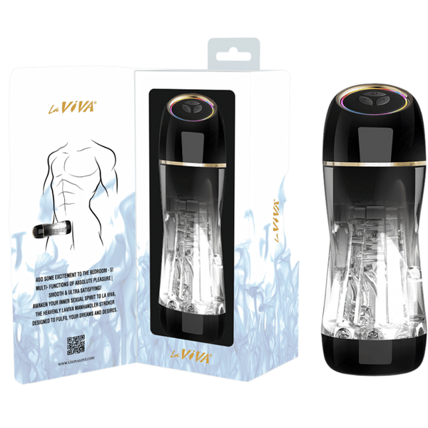 La Viva Manhandler Multi Function Rotating Male Stroker - Masturbators and Strokers