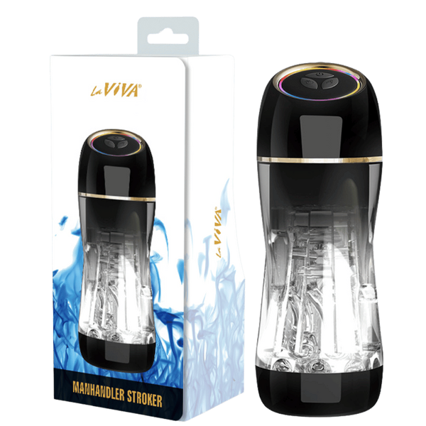 La Viva Manhandler Multi Function Rotating Male Stroker - Masturbators and Strokers